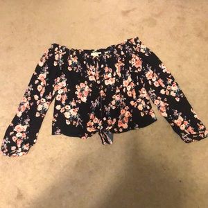 Off the shoulder floral top